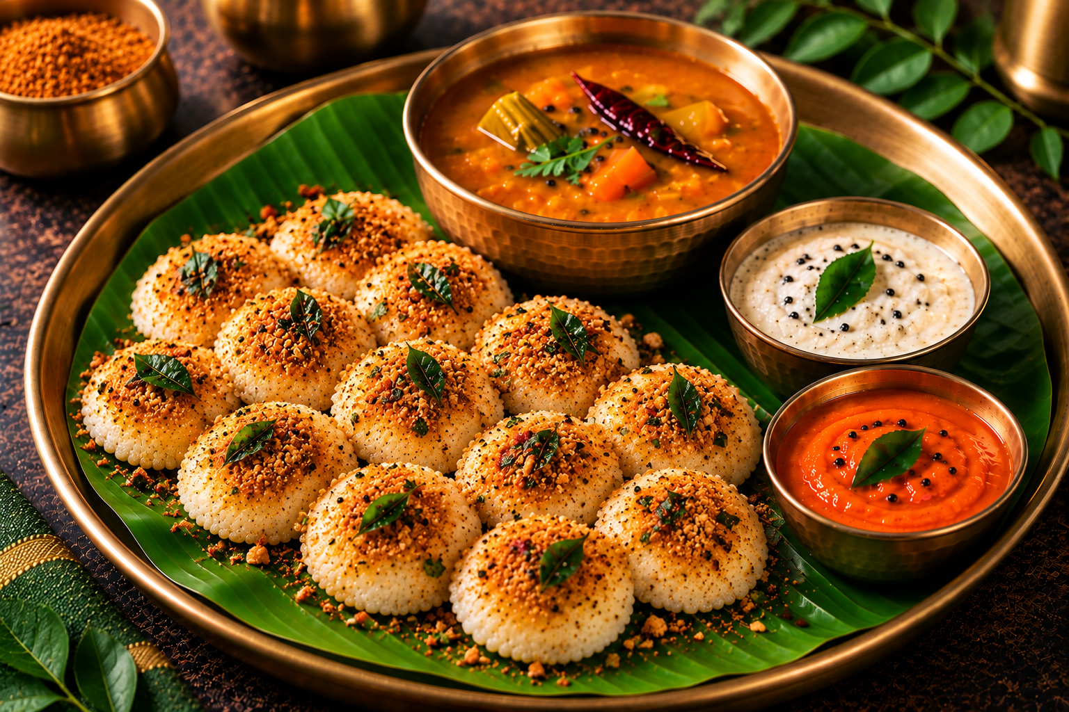 Ghee Podi Mini Idli (12 pcs)
