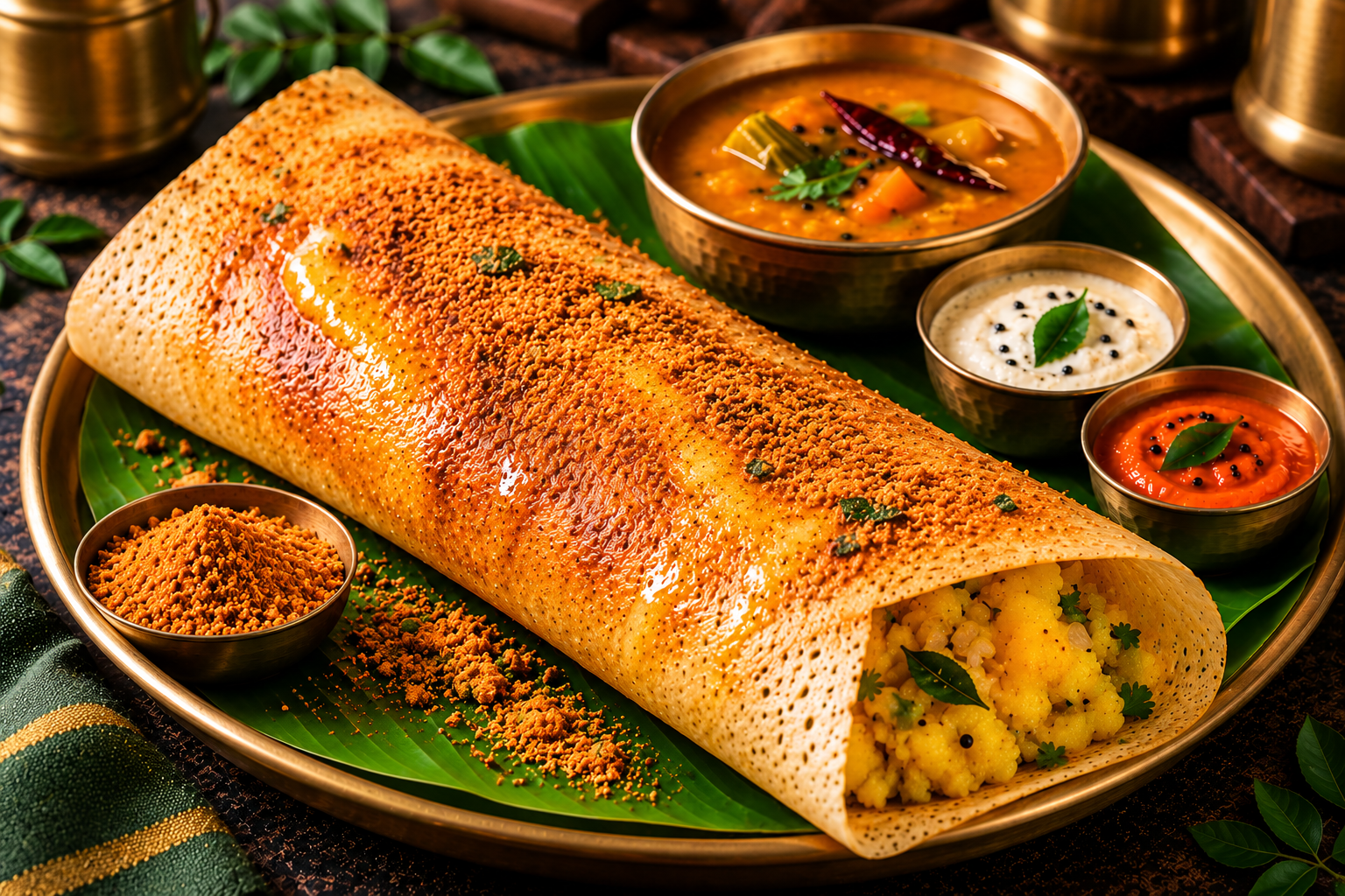Masala Ghee Podi Dosa