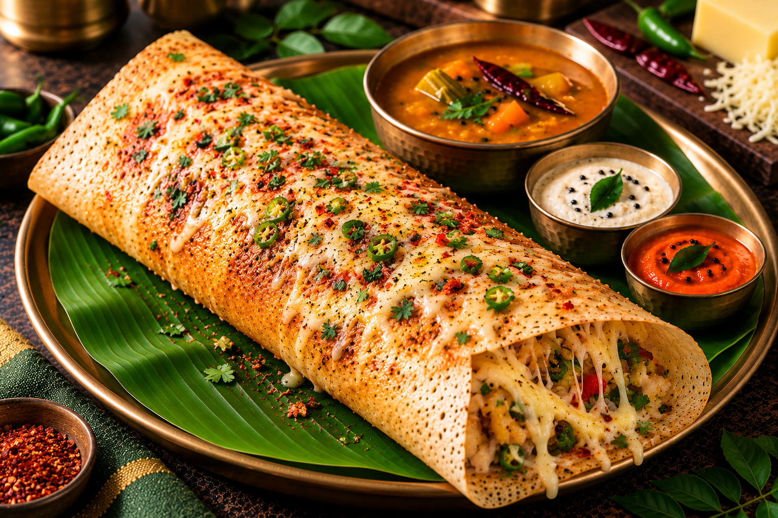 Cheese Chilli Dosa