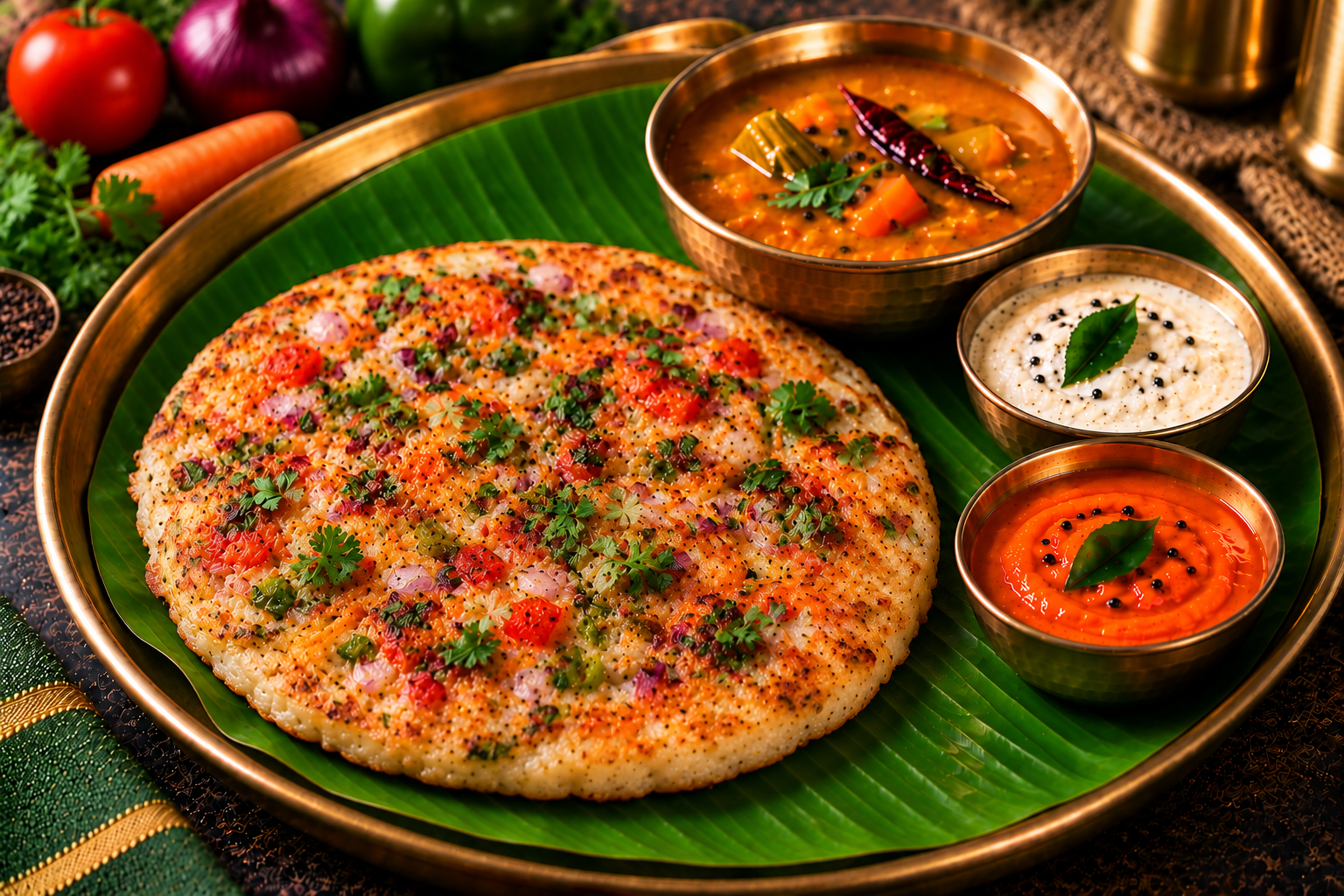 Vegetable Uttapam